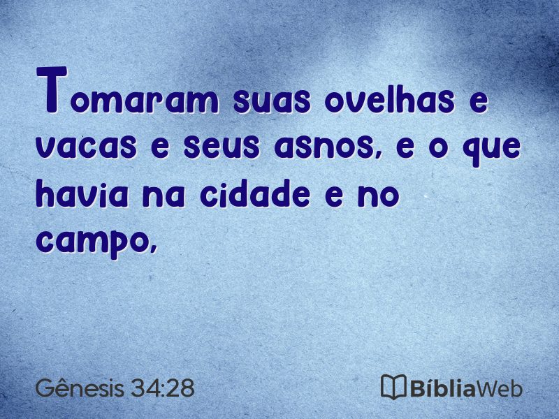 Gênesis 34:28 em imagem para compartilhar