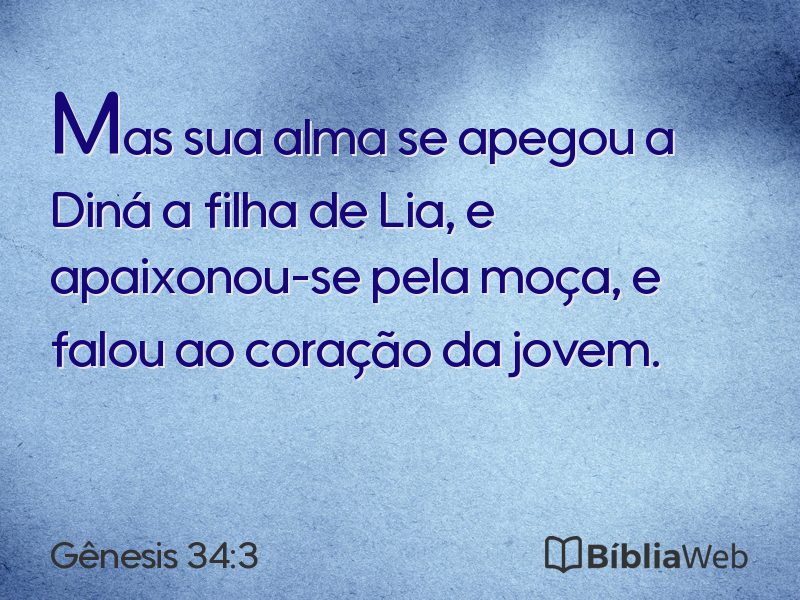 Gênesis 34:3 em imagem para compartilhar