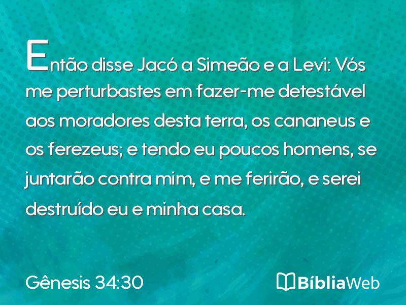 Gênesis 34:30 em imagem para compartilhar
