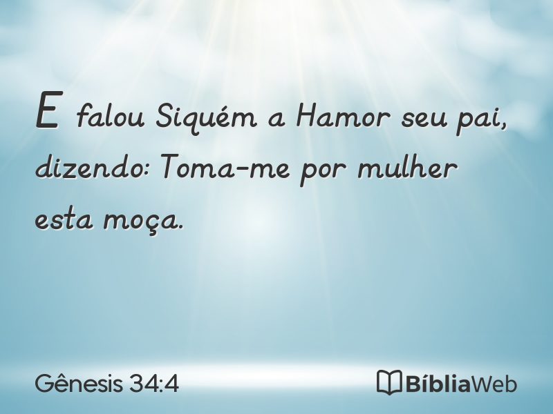 Gênesis 34:4 em imagem para compartilhar