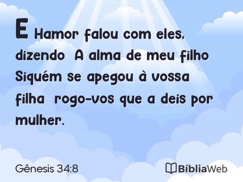 Gênesis 34:8 em imagem para compartilhar