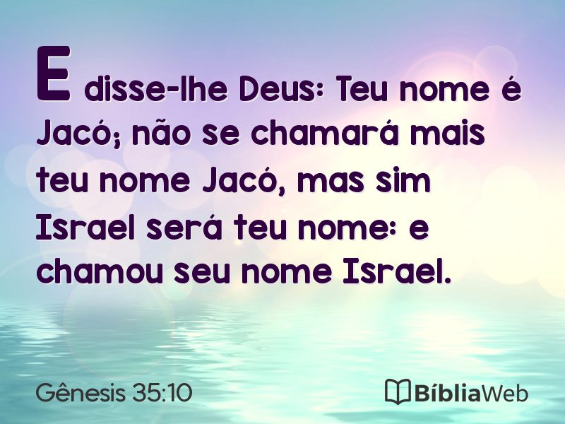 Gênesis 35:10 em imagem para compartilhar