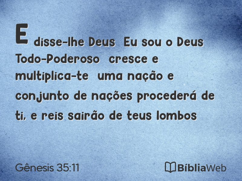 Gênesis 35:11 em imagem para compartilhar
