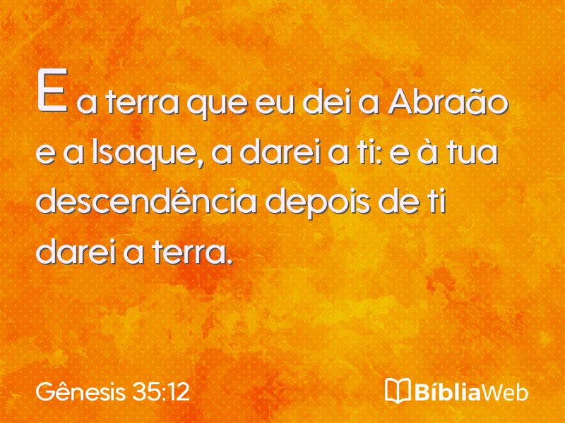 Gênesis 35:12 em imagem para compartilhar