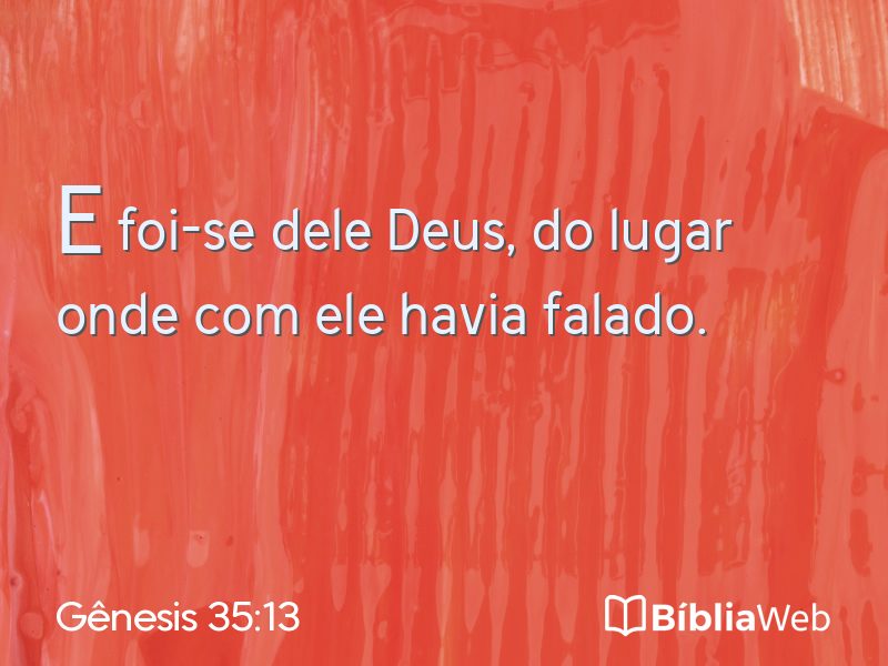 Gênesis 35:13 em imagem para compartilhar