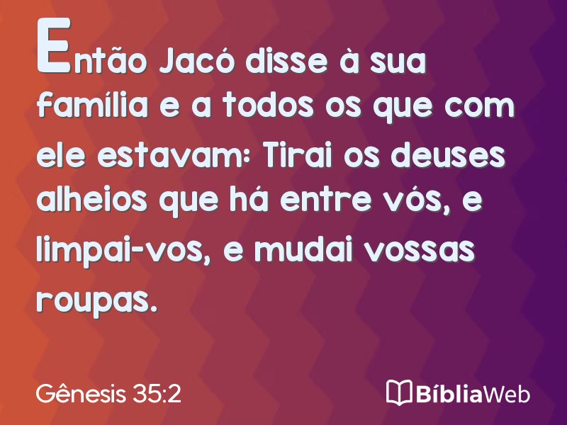 Gênesis 35:2 em imagem para compartilhar