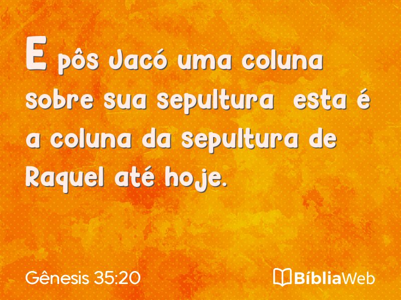 Gênesis 35:20 em imagem para compartilhar