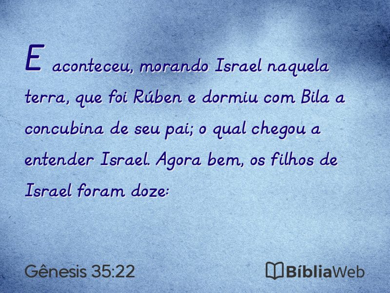 Gênesis 35:22 em imagem para compartilhar