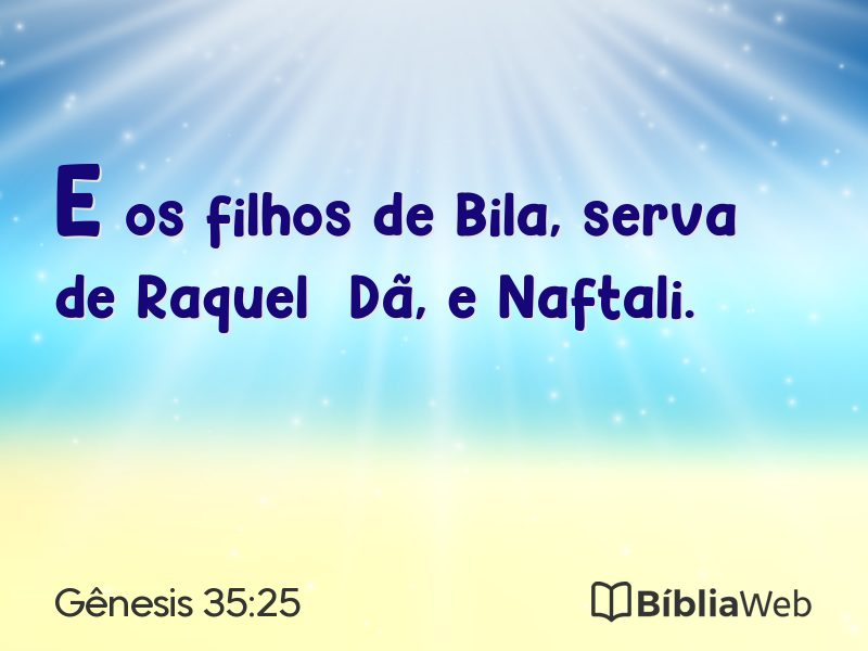 Gênesis 35:25 em imagem para compartilhar