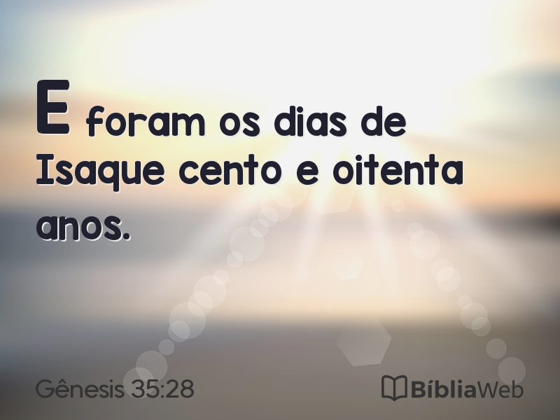 Gênesis 35:28 em imagem para compartilhar