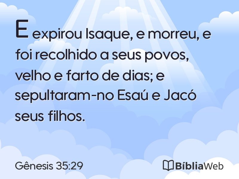 Gênesis 35:29 em imagem para compartilhar