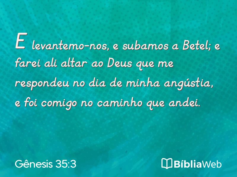 Gênesis 35:3 em imagem para compartilhar