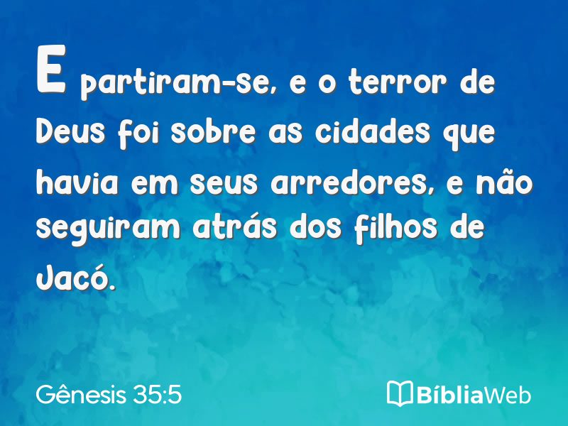 Gênesis 35:5 em imagem para compartilhar