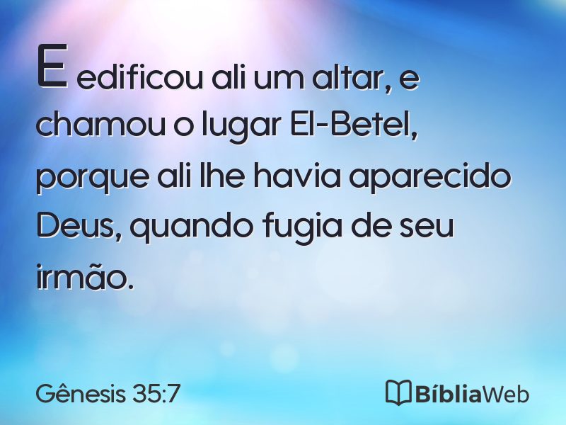Gênesis 35:7 em imagem para compartilhar