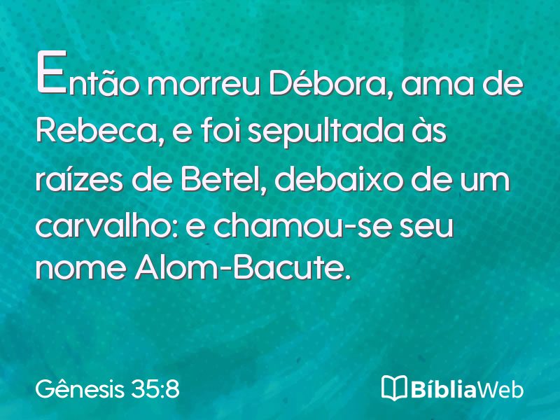 Gênesis 35:8 em imagem para compartilhar