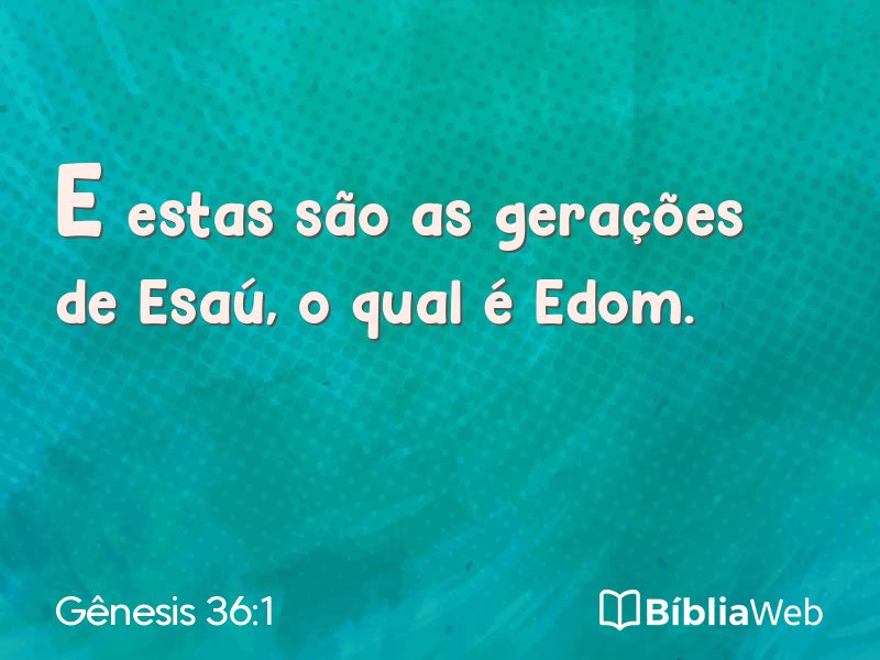 Gênesis 36:1 em imagem para compartilhar