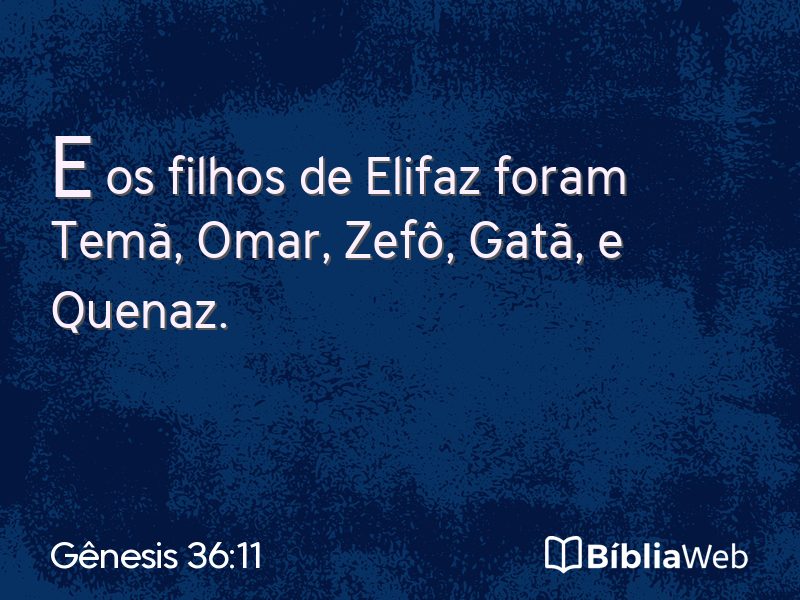 Gênesis 36:11 em imagem para compartilhar