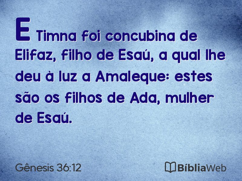 Gênesis 36:12 em imagem para compartilhar