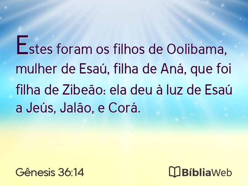 Gênesis 36:14 em imagem para compartilhar