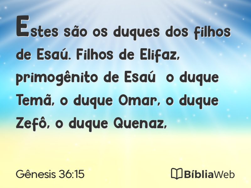 Gênesis 36:15 em imagem para compartilhar