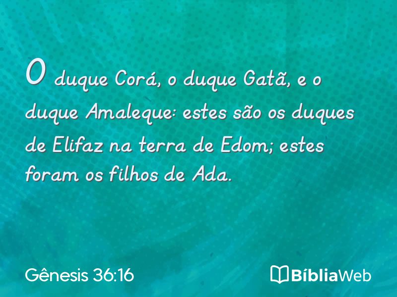 Gênesis 36:16 em imagem para compartilhar