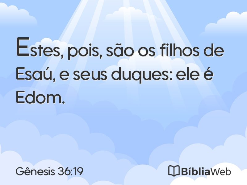 Gênesis 36:19 em imagem para compartilhar