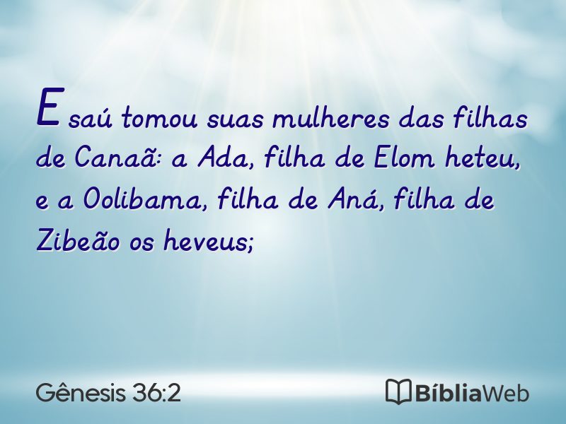 Gênesis 36:2 em imagem para compartilhar
