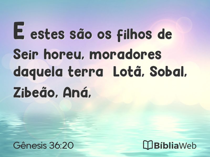 Gênesis 36:20 em imagem para compartilhar