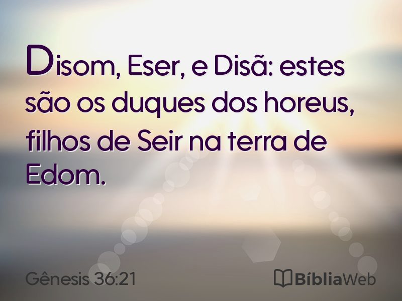 Gênesis 36:21 em imagem para compartilhar
