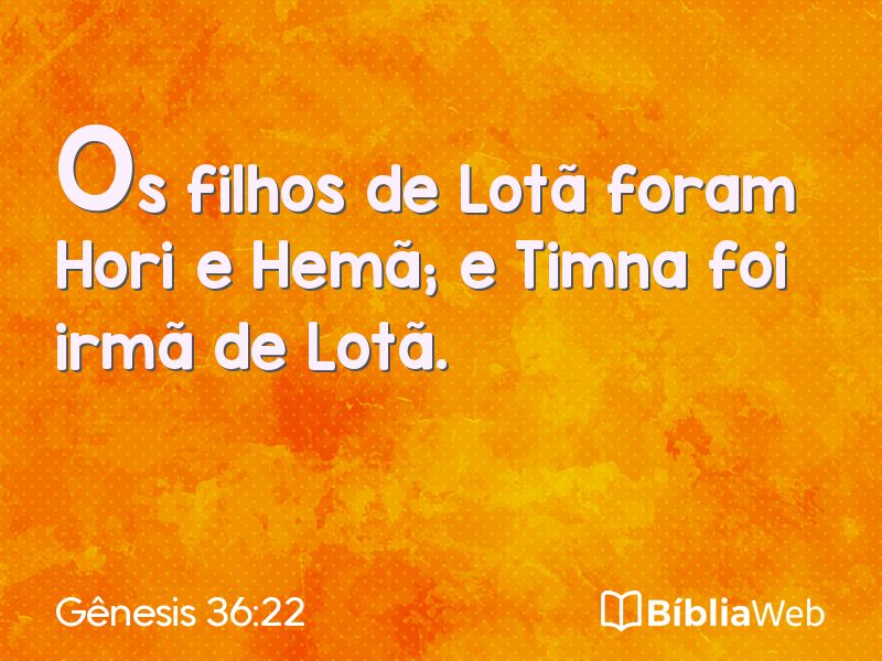 Gênesis 36:22 em imagem para compartilhar