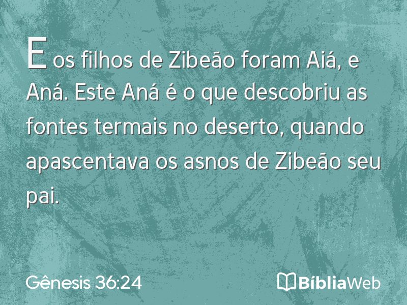 Gênesis 36:24 em imagem para compartilhar