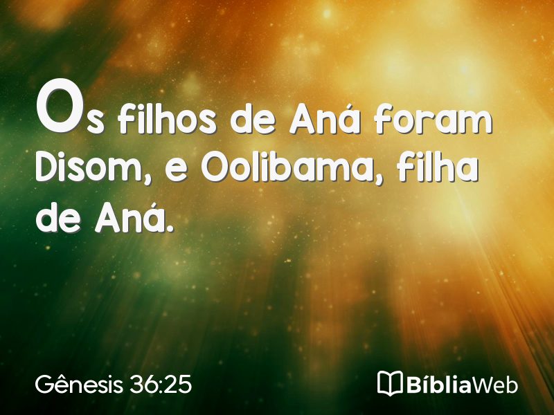 Gênesis 36:25 em imagem para compartilhar
