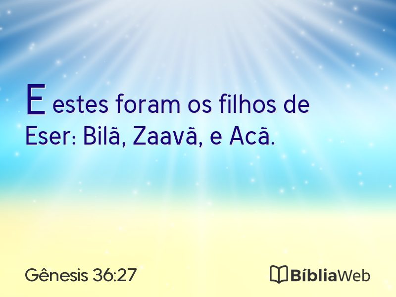 Gênesis 36:27 em imagem para compartilhar