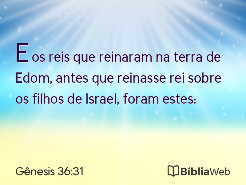 Gênesis 36:31 em imagem para compartilhar