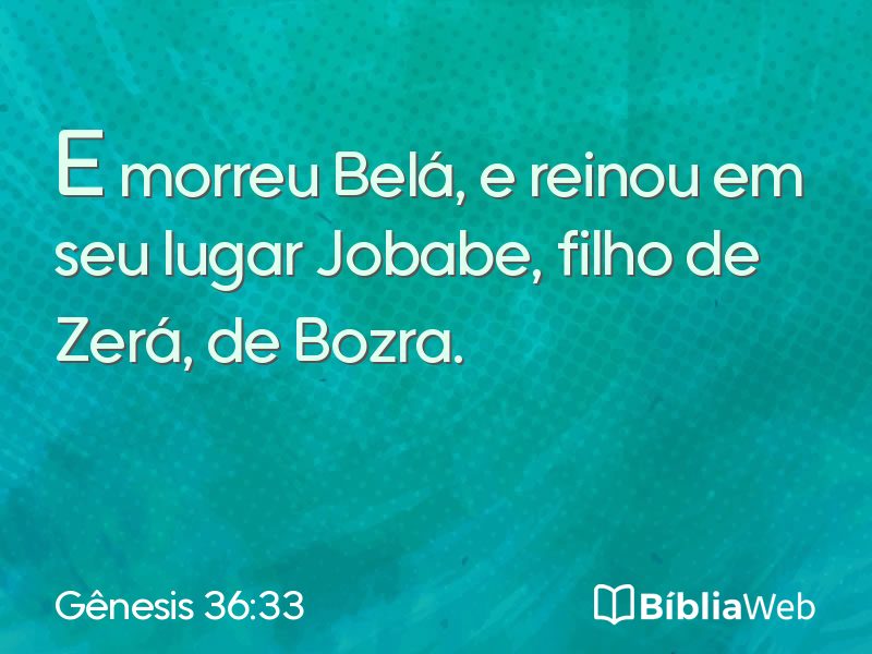 Gênesis 36:33 em imagem para compartilhar