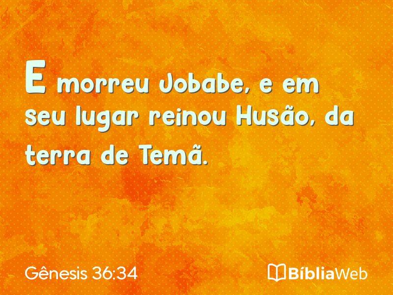 Gênesis 36:34 em imagem para compartilhar