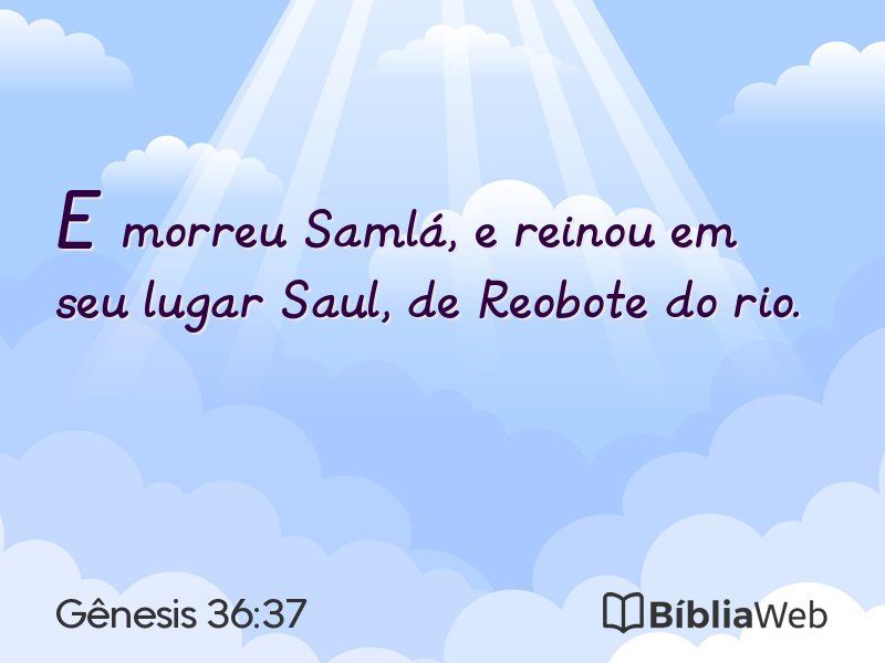 Gênesis 36:37 em imagem para compartilhar
