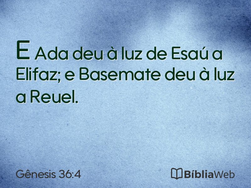 Gênesis 36:4 em imagem para compartilhar