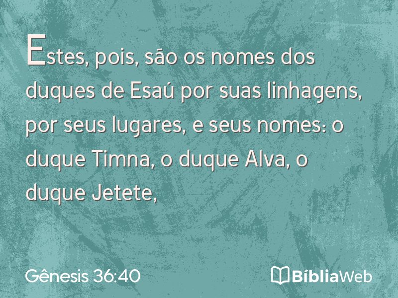Gênesis 36:40 em imagem para compartilhar