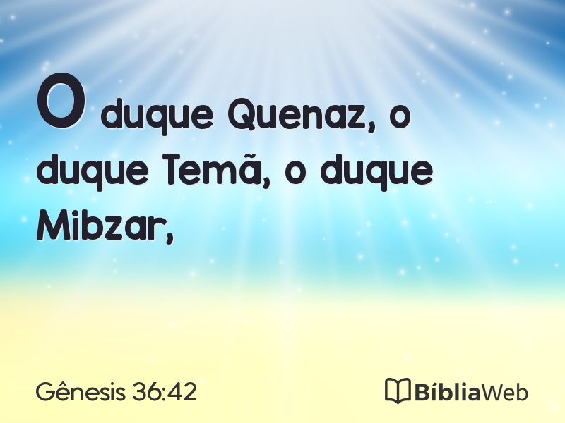 Gênesis 36:42 em imagem para compartilhar