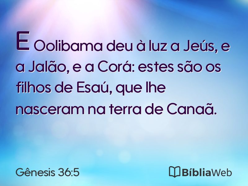 Gênesis 36:5 em imagem para compartilhar