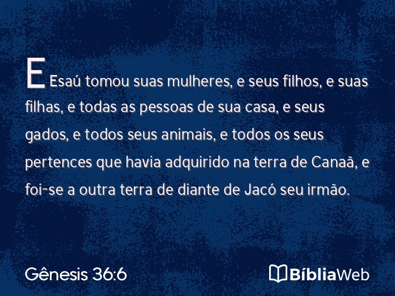 Gênesis 36:6 em imagem para compartilhar