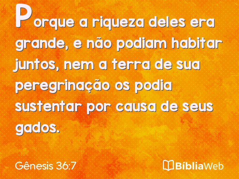 Gênesis 36:7 em imagem para compartilhar