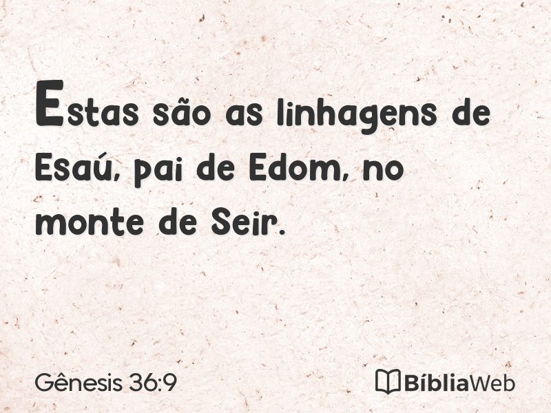 Gênesis 36:9 em imagem para compartilhar