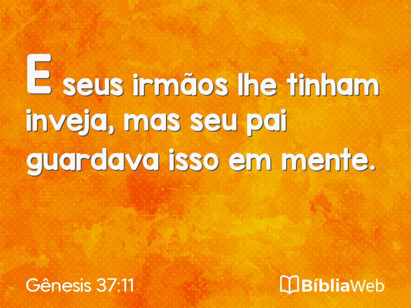 Gênesis 37:11 em imagem para compartilhar