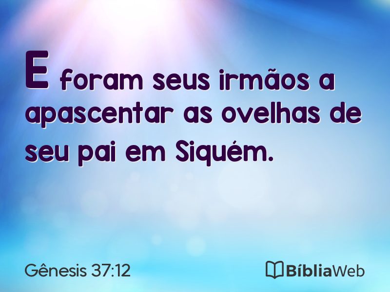 Gênesis 37:12 em imagem para compartilhar