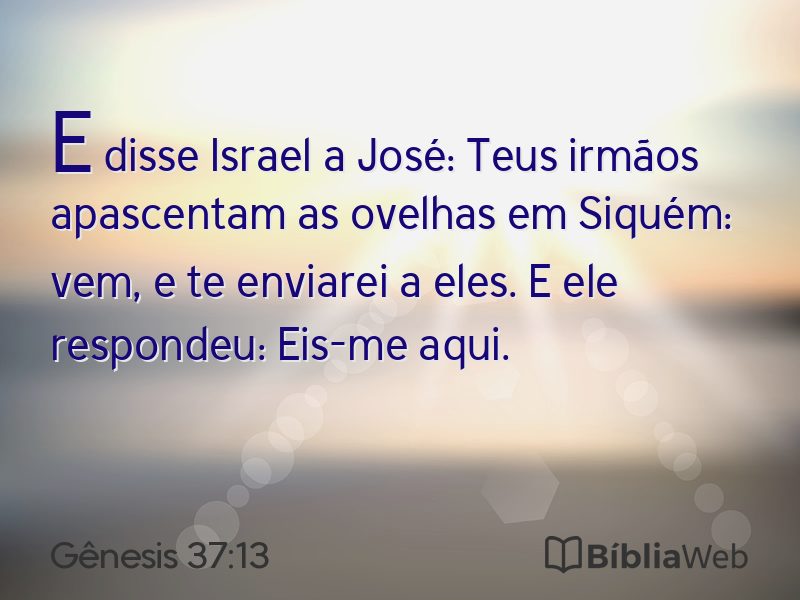 Gênesis 37:13 em imagem para compartilhar