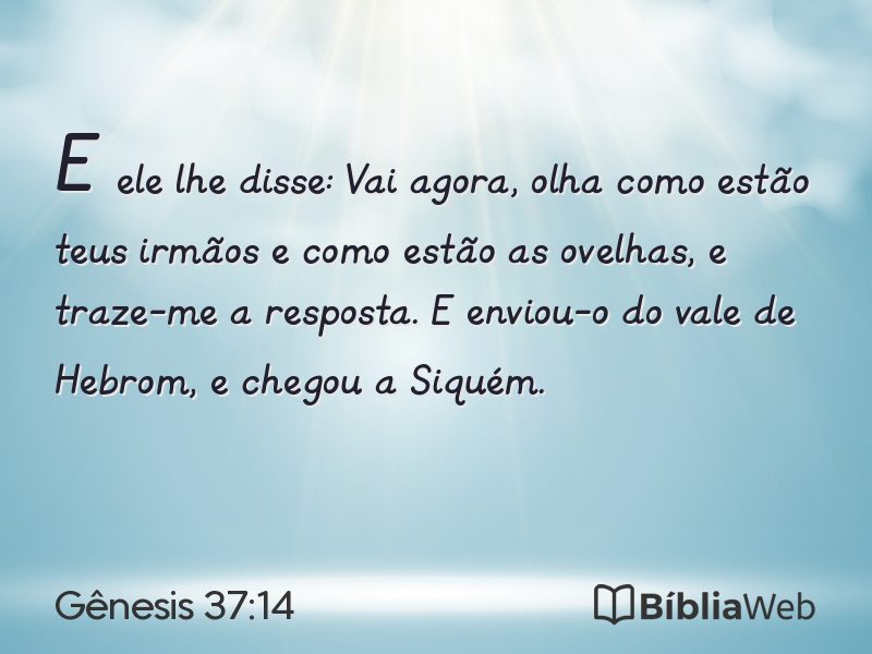 Gênesis 37:14 em imagem para compartilhar