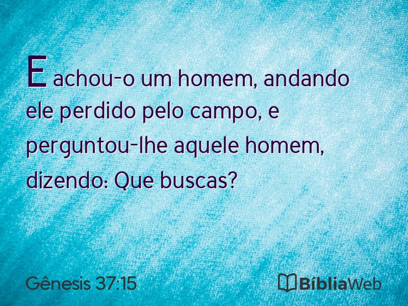 Gênesis 37:15 em imagem para compartilhar
