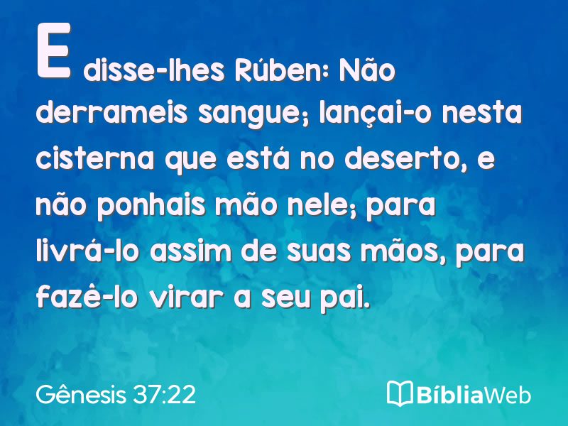 Gênesis 37:22 em imagem para compartilhar